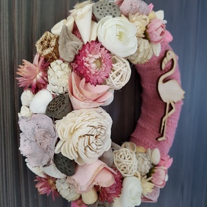 Flamingós vidám nyári kopogató, ajtódísz - otthon & életmód - dekoráció - Meska.hu