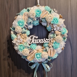 Mentazöld tavaszi kopogtató - Meska.hu