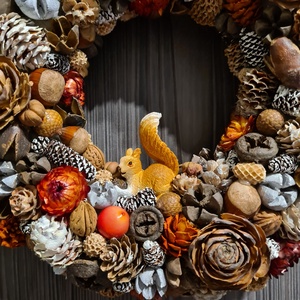 Őszi termésekből készült kopogtató - otthon & életmód - dekoráció - Meska.hu