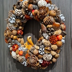 Őszi termésekből készült kopogtató - otthon & életmód - dekoráció - Meska.hu