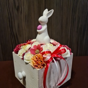 Húsvéti asztaldísz fiókban - otthon & életmód - dekoráció - asztal és polc dekoráció - asztaldísz - Meska.hu