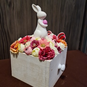 Húsvéti asztaldísz fiókban - otthon & életmód - dekoráció - asztal és polc dekoráció - asztaldísz - Meska.hu