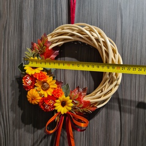 Kopogtató natúr vessző alapon - otthon & életmód - dekoráció - ajtó- és ablak dekoráció - ajtódísz & kopogtató - Meska.hu