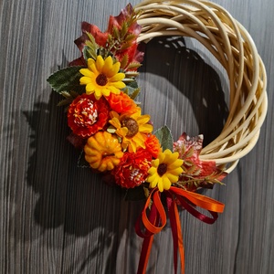 Kopogtató natúr vessző alapon - otthon & életmód - dekoráció - ajtó- és ablak dekoráció - ajtódísz & kopogtató - Meska.hu