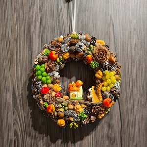 Őszi termés kopogtató ajtódísz - Meska.hu