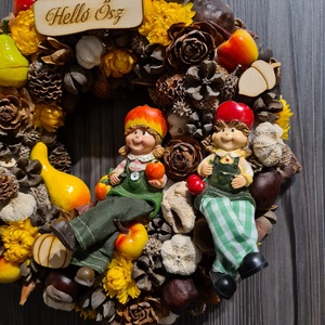 Őszi kopogtató ajtódísz - otthon & életmód - dekoráció - ajtó- és ablak dekoráció - ajtódísz & kopogtató - Meska.hu