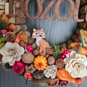 Őszi kopogtató ajtódísz - otthon & életmód - dekoráció - ajtó- és ablak dekoráció - ajtódísz & kopogtató - Meska.hu