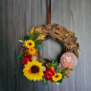 Őszi kopogtató ajtódísz - Meska.hu