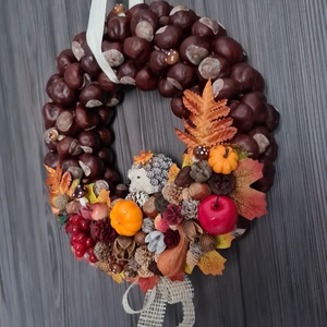 Őszi kopogtató ajtódísz - otthon & életmód - dekoráció - ajtó- és ablak dekoráció - ajtódísz & kopogtató - Meska.hu