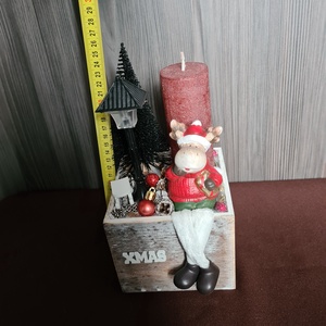 Rénszarvasos asztaldísz dobozban - otthon & életmód - dekoráció - ajtó- és ablak dekoráció - ajtódísz & kopogtató - Meska.hu