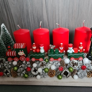 Adventi dísz vonttal - otthon & életmód - dekoráció - ajtó- és ablak dekoráció - ajtódísz & kopogtató - Meska.hu