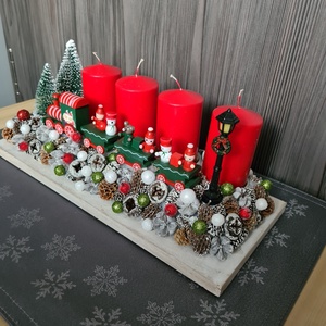 Adventi dísz vonttal - otthon & életmód - dekoráció - ajtó- és ablak dekoráció - ajtódísz & kopogtató - Meska.hu