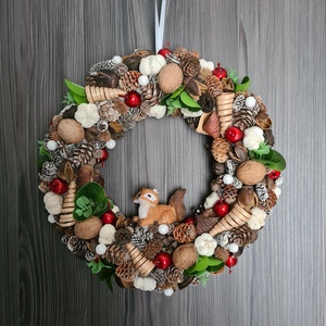 Téli terméses kopogtató ajtódísz - Meska.hu