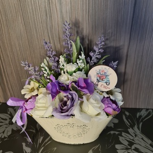 Levendulás asztaldísz - otthon & életmód - dekoráció - ajtó- és ablak dekoráció - ajtódísz & kopogtató - Meska.hu