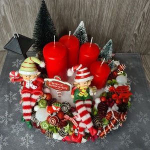 Manós adventi koszorú - karácsony - adventi díszek - adventi koszorú - Meska.hu