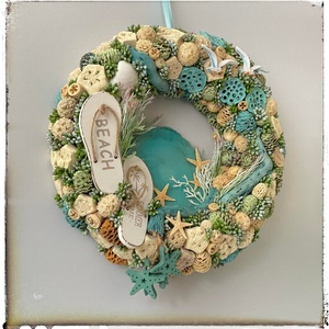 Blue lagoon kopogtató  - otthon & életmód - dekoráció - ajtó- és ablak dekoráció - ajtódísz & kopogtató - Meska.hu