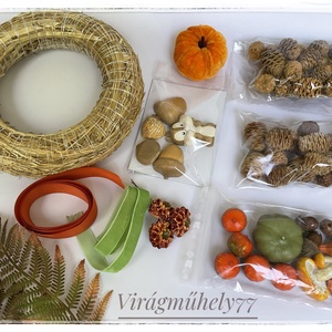 Akciós-Őszi mókusos kopogtató  narancs diy box  - kellékek & szerszámok - Meska.hu