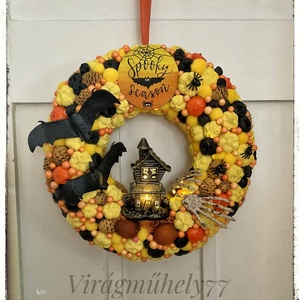 Kiárusítás Halloween kopogtató világító szellemházzal - otthon & életmód - dekoráció - halloween - halloweeni ajtódíszek és ablakdíszek - Meska.hu