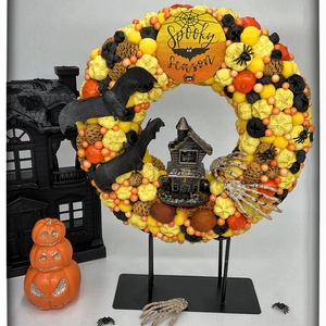 Kiárusítás Halloween kopogtató világító szellemházzal, Otthon & Életmód, Dekoráció, Halloween, Halloweeni ajtódíszek és ablakdíszek, Virágkötés, MESKA