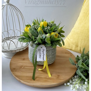 Sárga tulipáncsokor anyák napjára, Otthon & Lakás, Dekoráció, Virágdísz és tartó, Csokor & Virágdísz, Virágkötés, MESKA