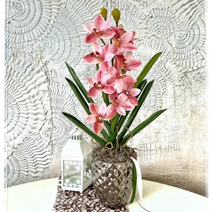 Élethű orchidea asztaldísz, Otthon & Lakás, Dekoráció, Virágdísz és tartó, Csokor & Virágdísz, Virágkötés, MESKA