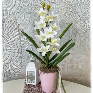 Élethű orchidea asztaldísz - otthon & lakás - dekoráció - virágdísz és tartó - csokor & virágdísz - Meska.hu