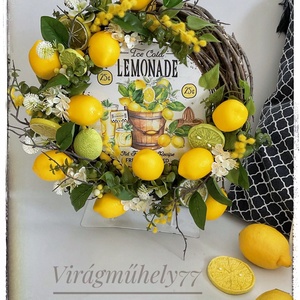 Citromos kopogtató  - otthon & életmód - dekoráció - ajtó- és ablak dekoráció - ajtódísz & kopogtató - Meska.hu