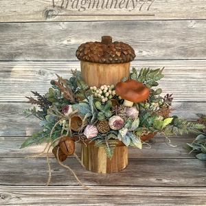 Elegáns őszi asztaldísz - otthon & életmód - dekoráció - asztal és polc dekoráció - asztaldísz - Meska.hu