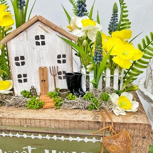 Vintage tavaszi dekoráció  - otthon & életmód - dekoráció - asztal és polc dekoráció - asztaldísz - Meska.hu