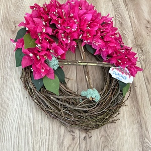 Bougenvilla kopogtató  - otthon & életmód - dekoráció - ajtó- és ablak dekoráció - ajtódísz & kopogtató - Meska.hu