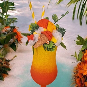 Akció! Tequila sunrise kehely , Otthon & Életmód, Dekoráció, Asztal és polc dekoráció, Asztaldísz, Virágkötés, MESKA