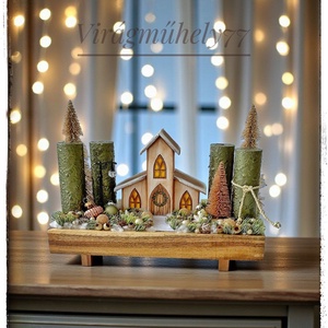 Templomos adventi  - karácsony - adventi díszek - adventi gyertyadíszek és koszorúdíszek - Meska.hu