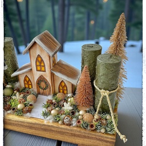 Templomos adventi  - karácsony - adventi díszek - adventi gyertyadíszek és koszorúdíszek - Meska.hu