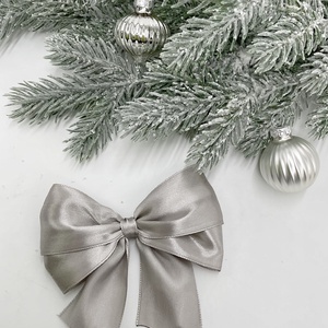 Szatén masni sötét zöld színben - karácsony - karácsonyi lakásdekoráció - karácsonyfadíszek - Meska.hu