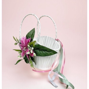 Vidám kiskosár, anyák napjára, húsvétra - ünnepi díszek, dekorációk - húsvéti díszek és dekorációk - húsvéti kosár - Meska.hu