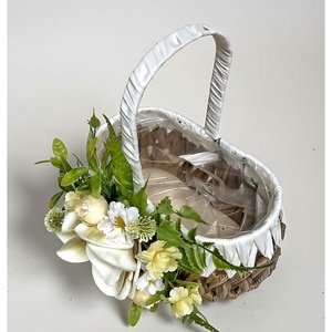 Vidám kiskosár, anyák napjára, húsvétra - ünnepi díszek, dekorációk - húsvéti díszek és dekorációk - húsvéti kosár - Meska.hu