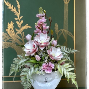 Exkluzív magnólia asztaldísz , Otthon & Életmód, Dekoráció, Asztal és polc dekoráció, Asztaldísz, Virágkötés, MESKA