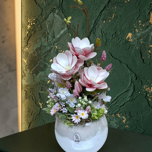 Prémium magnólia asztaldísz , Otthon & Életmód, Dekoráció, Asztal és polc dekoráció, Asztaldísz, Virágkötés, MESKA