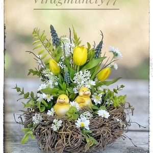 Kiskacsás húsveti/tavaszi dekoráció - Meska.hu