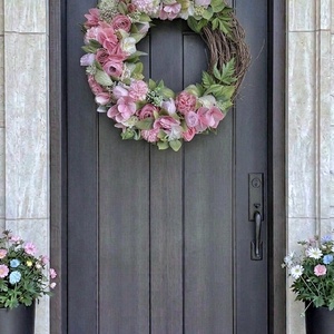 Vegyes virágos kopogtató  - otthon & életmód - dekoráció - ajtó- és ablak dekoráció - ajtódísz & kopogtató - Meska.hu