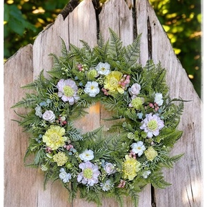 Tavaszi Mezei virágos kopogtató 45cm - Meska.hu