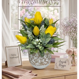 Élethű tavaszi tulipáncsokor - Meska.hu