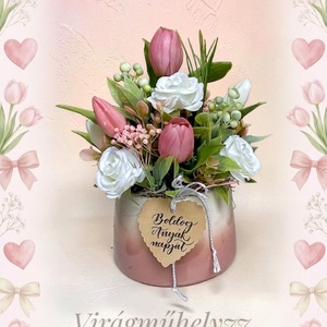 Pasztell színű tulipáncsokor - Meska.hu