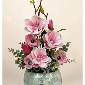 Magnóliás asztaldísz, anyáknapi ajándék  - otthon & életmód - virágdekoráció - virágdíszek - virágdísz kaspóban - Meska.hu