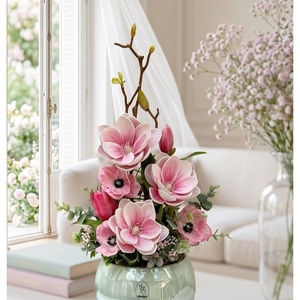 Magnóliás asztaldísz, anyáknapi ajándék , Otthon & Életmód, Virágdekoráció, Virágdíszek, Virágdísz kaspóban, Virágkötés, MESKA