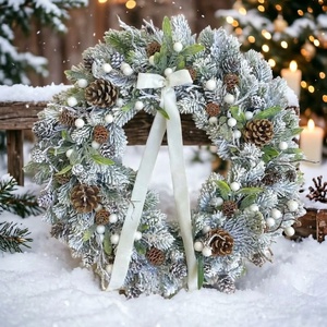 Téli deres kopogtató  - karácsony - adventi díszek - adventi ajtódísz - Meska.hu
