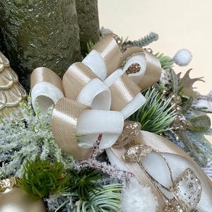 Modern elegáns adventi arany zöld színben - karácsony - adventi díszek - adventi gyertyadíszek és koszorúdíszek - Meska.hu