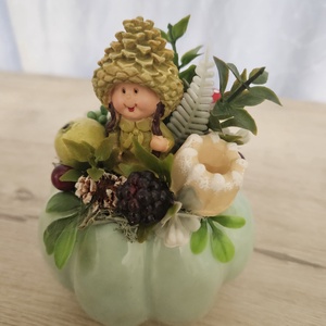Mini kaspós kis őszi dísz - otthon & életmód - dekoráció - asztal és polc dekoráció - asztaldísz - Meska.hu
