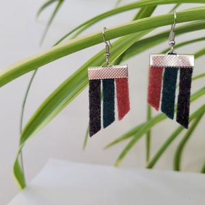 Csíkos szépség, rózsaszín, zöld, szürke - Meska.hu