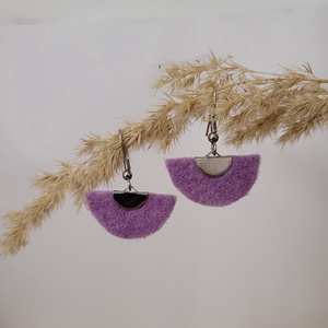 Holdszirmok aromafülbevaló, világos lila, Ékszer, Fülbevaló, Lógó fülbevaló, Ékszerkészítés, MESKA